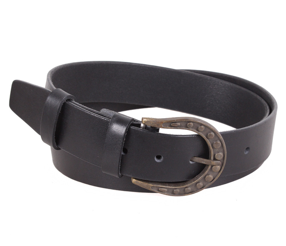 Женский  кожаный ремень, черный 4 см, фото 1