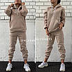 Стильний костюм двійка з трехнитки з капюшоном на флісі, фото 2