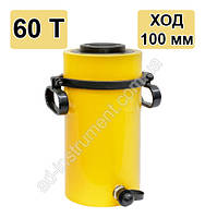 Гідравлічний циліндр з отвором, 60 т, хід 100 мм. HC60-100