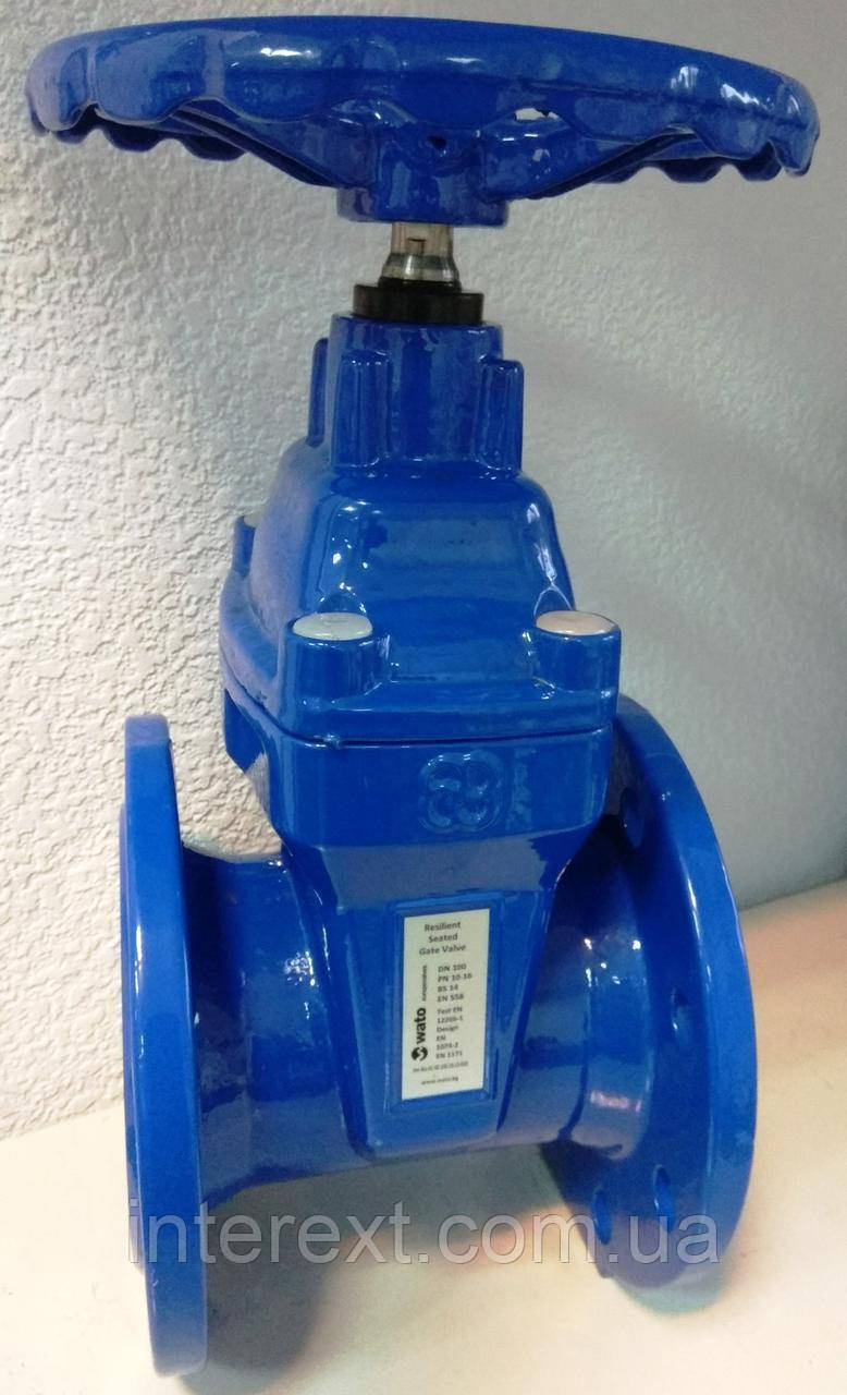 Засувка чавунна з погумованим клином WATO Ду100