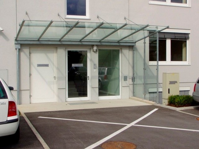 Скляні козирки на каркасі, фото 1