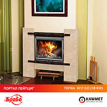 Топка с водяным контуром KAWMET W11 CO + портал камин БРАВО Лейпцих