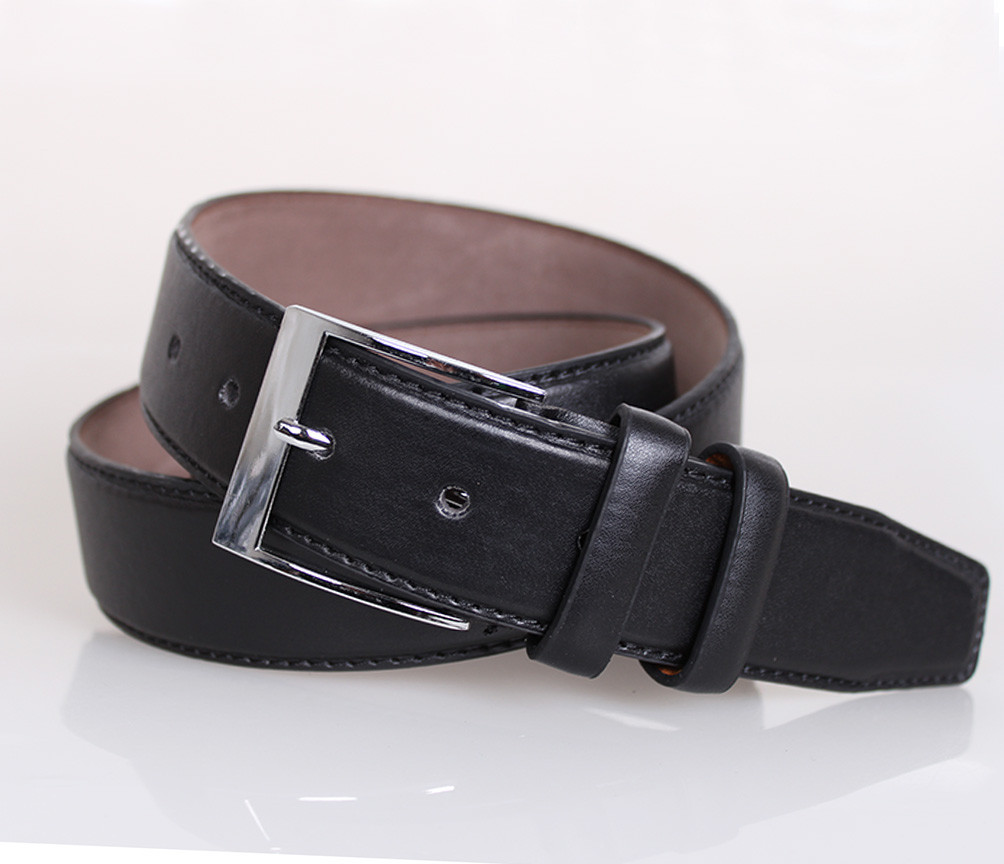 Мужской ремень Dovhani из искусственной кожи, 38 мм черный, фото 1