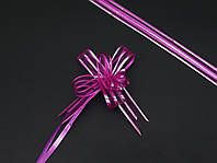 Красивый подарочный бант на затяжках для декора Цвет розовый. 3х7 см