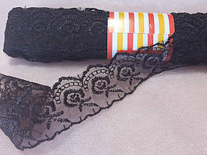 Мереживо чорне 4 см/10 ярд