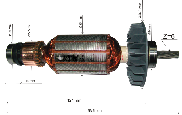 Якір перфоратора BOSCH GBH 2-24 (оригінал), фото 2