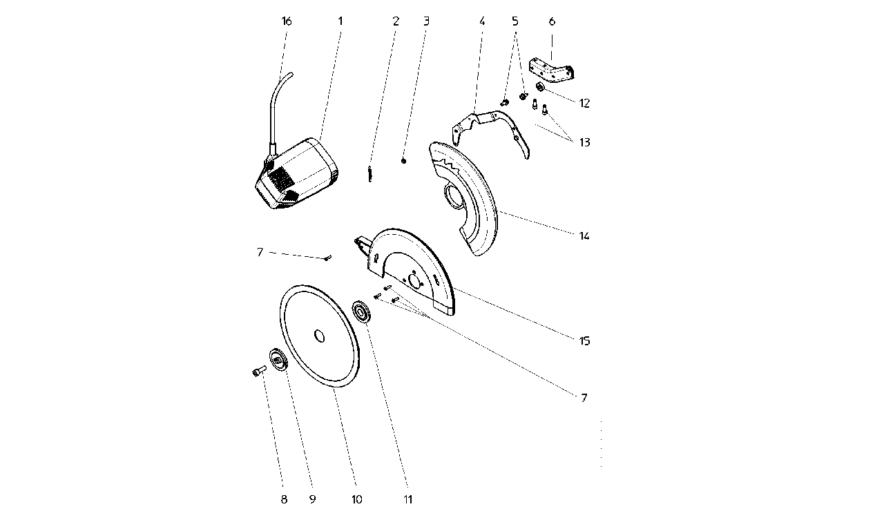 Захисний кожух для торцювальної пили Metabo KGS 303. Позиція - 15.