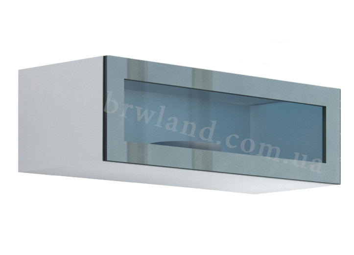 VIGO вітрина навісна маленька білий/сірий глянець CAMA, фото 1