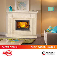 Камин топка KAWMET W17 (16.1kW) EKO + портал под камин БРАВО Таллинн