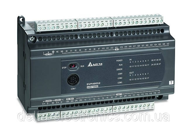 Базовий модуль контролера серії ES2 Delta Electronics, 24DI/16DO реле, 100~240, 1xRS232 2xRS485, DVP40ES200R