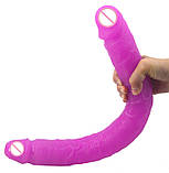 Подвійний фаллоімітатор силіконовий XXL, фото 5