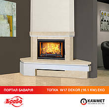 Топка чугунный KAWMET W17 Dekor (16.1kW) EKO + камин портал БРАВО Бавария