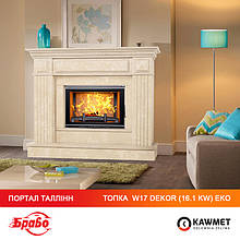 Топка чугунный KAWMET W17 Dekor (16.1kW) EKO + камин портал БРАВО Таллинн