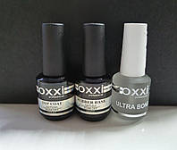 База Oxxi 15 ml + Топ Oxxi No wipe (без липкого шару) 15 ml + Ultrabond Oxxi 15 ml