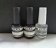 Набор База Oxxi 15 ml + Топ Oxxi No wipe (без липкого слоя) 15 ml + Ultrabond Oxxi 15 ml