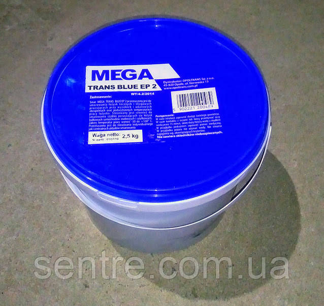 Мастило синя для підшипників MEGA TRANS EP-2 Blue 2.5 кг 2508000151