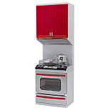 Кухня для ляльок "Сучасна кухня", 54x9,5x36 см, червоний, пластик (26211), фото 6