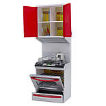 Кухня для ляльок "Сучасна кухня", 54x9,5x36 см, червоний, пластик (26211), фото 8