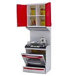 Ігровий набір - лялькова кухня "Сучасна кухня", 54x9,5x36 см, червоний, пластик (26211), фото 8