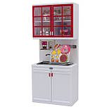 Ігровий набір - лялькова кухня "Сучасна кухня", 54x9,5x36 см, червоний, пластик (26211), фото 9
