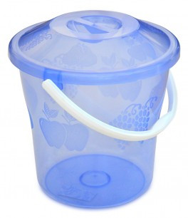 ВІДРО ПЛАСТИКОВЕ З КРИШКОЮ ПРОЗОРЕ, ХАРЧОВЕ, УКРАЇНА, фото 1