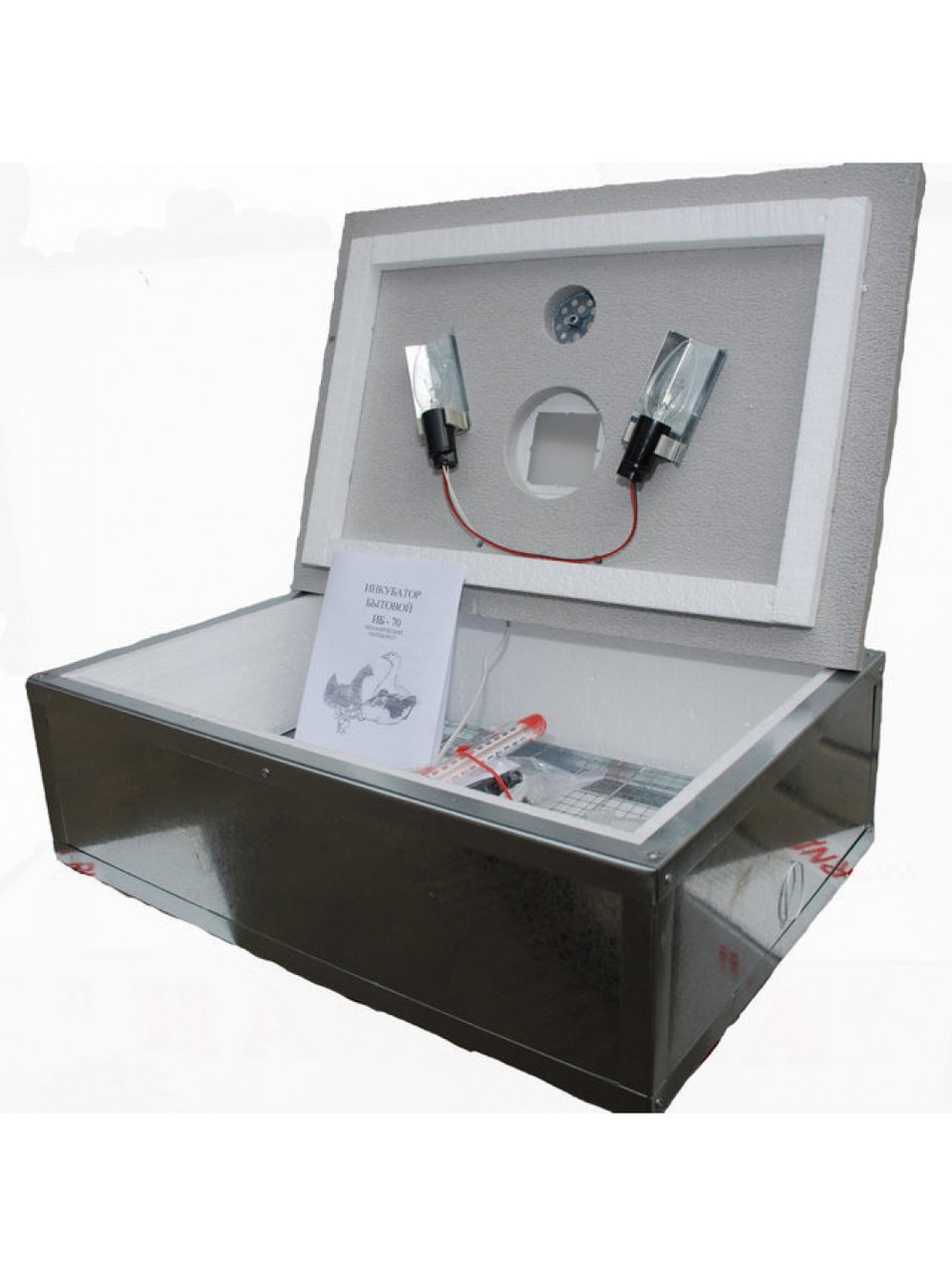 Інкубатор для яєць Квочка ІБМ-70 механічний переворот,механічний терморегулятор,посилений корпус, фото 1