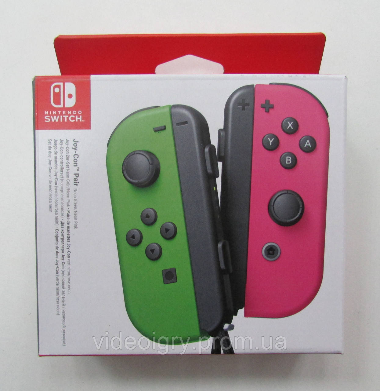 Joy-Con Pair Neon Green/Neon Pink. Пара джойстиків Joy-Con Switch лівий і правий (неон зелений і рожевий)