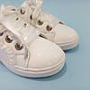 25, 26 размеры Білі кросівки з бантиком кеди з бантом лакові туфлі зі стрічками з супінатором на дівчинку, фото 4
