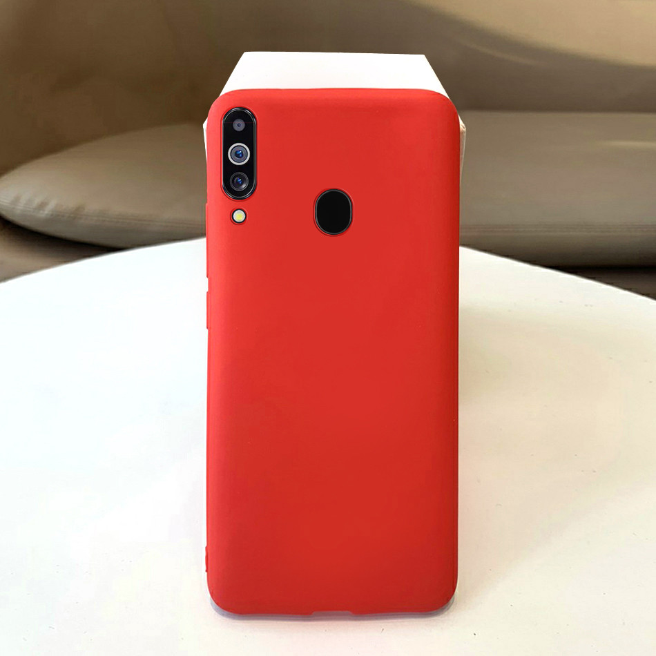Чехол Soft Touch для Samsung Galaxy A20s (A207) силикон бампер красный