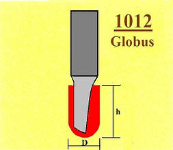 Фреза Глобус галтельна U-подібна. Серія 1012.  D6 h20 L60 d8