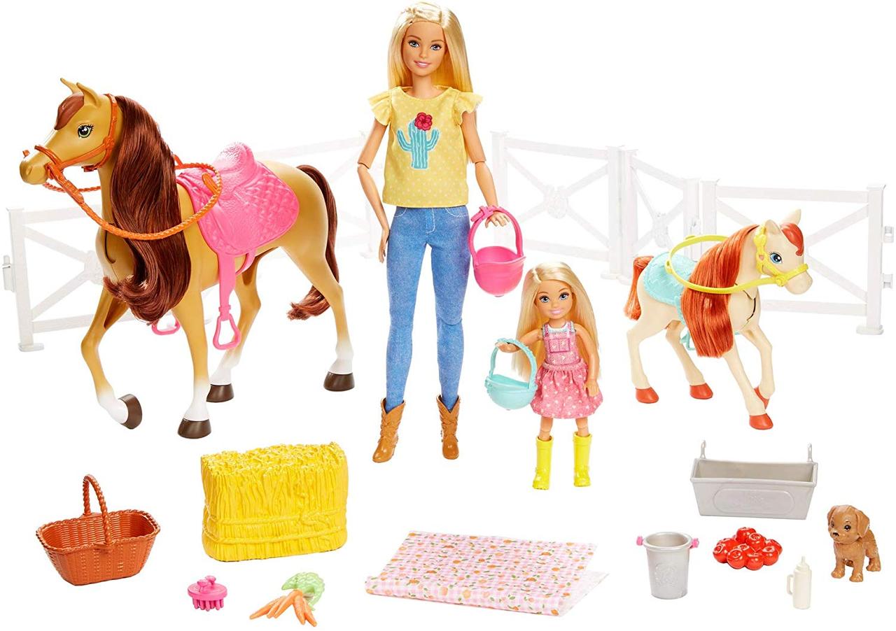 Barbie Верхова їзда на конячках і обійми (Барбі та Челсі) FXH15
