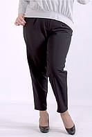Черные брюки женские офисные свободные укороченные большого размера 42-74. b069-2