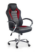 Кресло компьютерное SCROLL черно-красный-серый (Halmar)