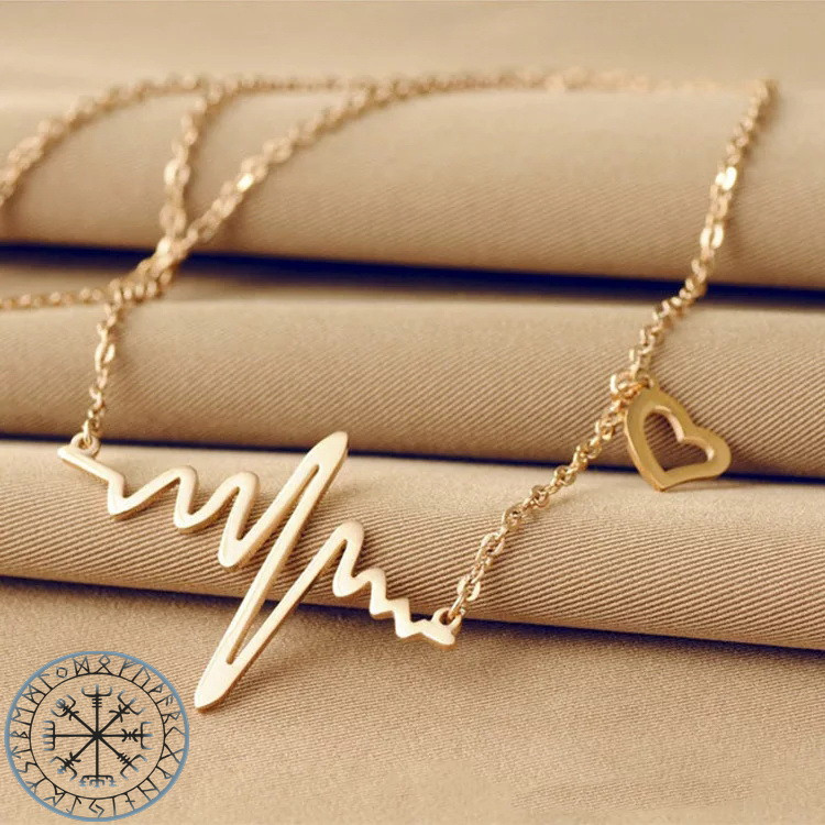 Кулон Підвіска кардіограма серцебиття ритм серце Love