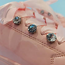 Рожеві кросівки з бантиком кеди з бантом лакові туфлі зі стрічками з супінатором на дівчинку, фото 3