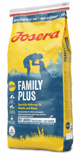 Сухий корм для цуценят всіх порід з 3-х тижнів JOSERA Family Plus 15 кг