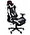 Геймерське Крісло з Підставкою для Ніг до 120 кг Комп'ютерне Ігрове Крісло для Геймерів з Подушками Jumi Aragon Біле Чорне, фото 6