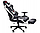 Геймерське Крісло з Підставкою для Ніг до 120 кг Комп'ютерне Ігрове Крісло для Геймерів з Подушками Jumi Aragon Біле Чорне, фото 4