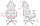 Геймерське Крісло з Підставкою для Ніг до 120 кг Комп'ютерне Ігрове Крісло для Геймерів з Подушками Jumi Aragon Біле Чорне, фото 2