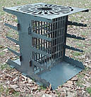 Мангал, Вертикальний мангал, Мангал розбірний з кришкою-гратами, Экомангал BBQ (Товщина сталі 3 мм) Drovosek, фото 3