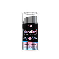 Рідкий вібратор з зігріваючим ефектом і смаком жуйки Intt Vibration Bubble Gum (15 мл)