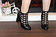 Ботильйони жіночі чорні на підборах Д635 Уцінка (читайте опис), фото 3
