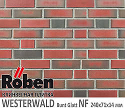 Клінкерна плитка Roben Westerwald Строкатий гладкий