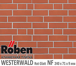 Клінкерна плитка Roben Westerwald Червоний гладкий