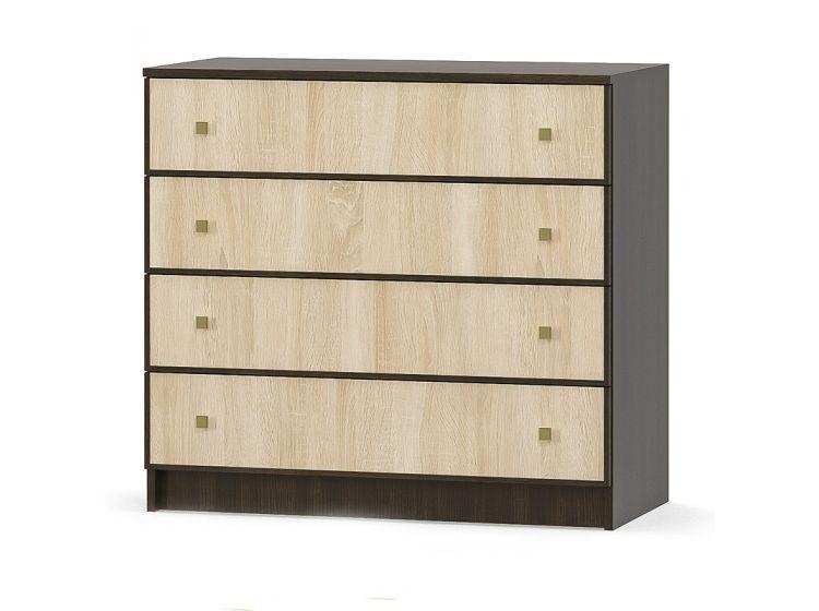 Комод для Вещей Фантазия 4Ш Венге Темный/самоа — Купить Недорого на ...