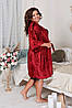 Р 48-70 Комплект велюровий халат із сорочкою Батал 21015, фото 3