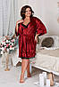 Р 48-70 Комплект велюровий халат із сорочкою Батал 21015, фото 2