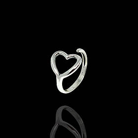 Срібне фалангове кільце Сердечко