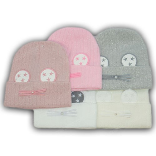 Шапка с отворотом и ушками