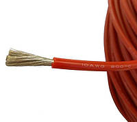 Провод монтажный супер гибкий 10AWG (1050/0,08) силиконовый красный
